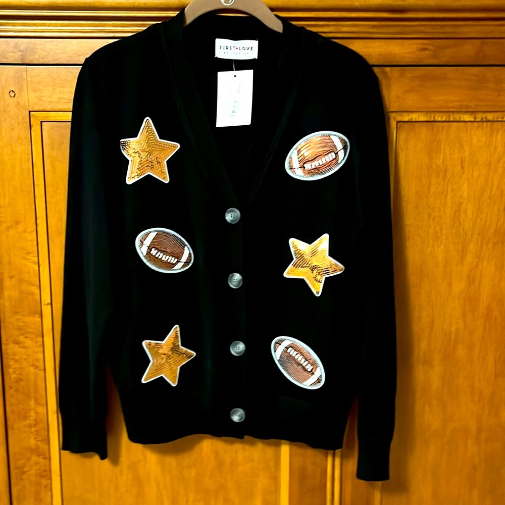 Cardigan Sweater by First Love . NWT . Size S . 🏈